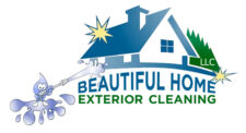 beautiful home exterior cleaning icon logo