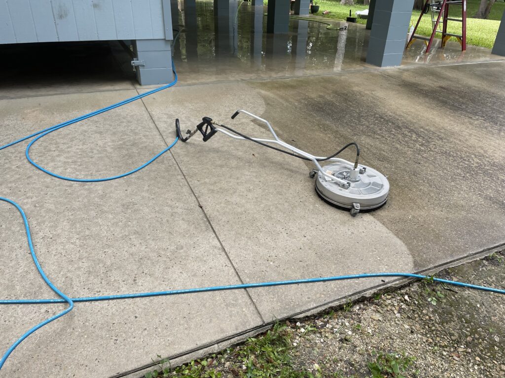 Before and After Driveway Pressure Washing